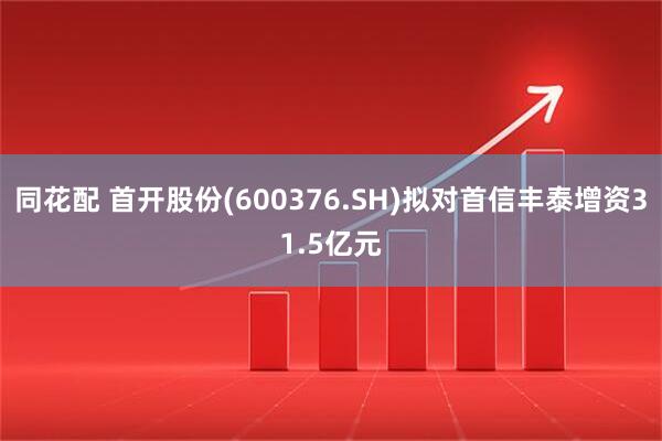 同花配 首开股份(600376.SH)拟对首信丰泰增资31.5亿元
